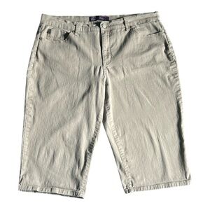 Gloria Vanderbilt Miley Skimmer Jean Pants Size 16 Taupe Tan Color 5 Pocket